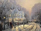 Thomas Kinkade A Holiday Gathering painting